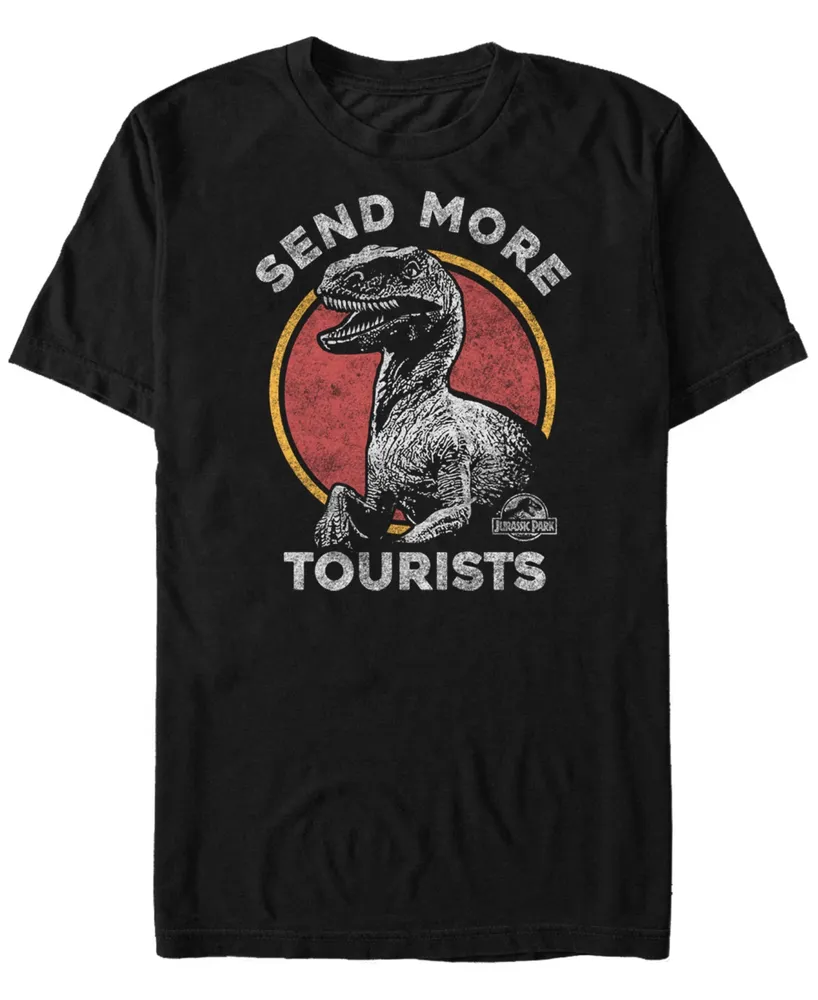 Jurassic Park Men's Raptor Send More Tourists Short Sleeve T-Shirt