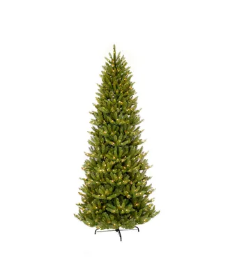 Puleo International 10 ft Pre-lit Slim Franklin Fir Artificial Christmas Tree 900 Ul listed Clear Lights
