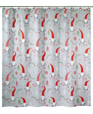 Avanti Gnome Walk Holiday Printed Shower Curtain, 72" x 72"