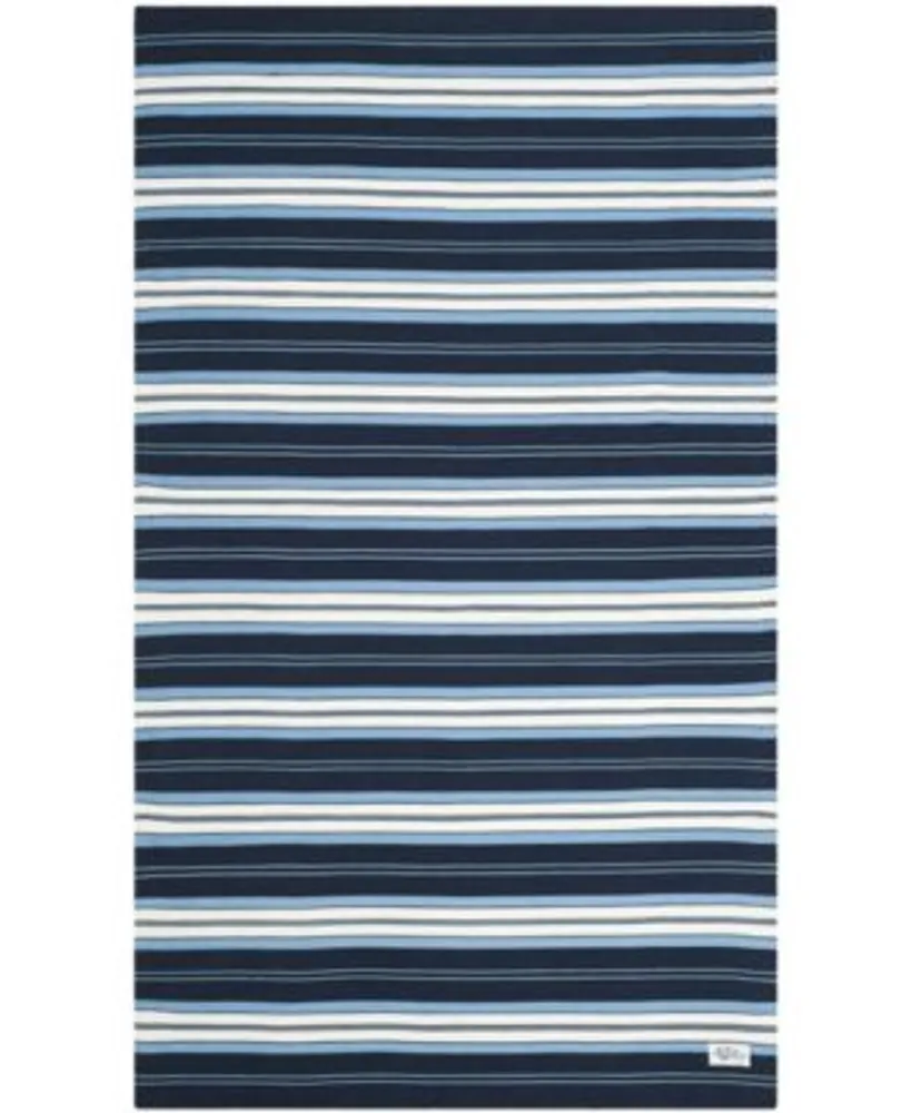 Lauren Ralph Lauren Leopold Stripe Lrl2462a Navy Area Rug Collection