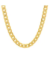 Steeltime Men's 18k gold Plated Stainless Steel Accented 10mm Figaro Chain 24" Necklaces