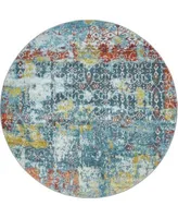 Bayshore Home Kenna Ken8 Teal Area Rug Collection