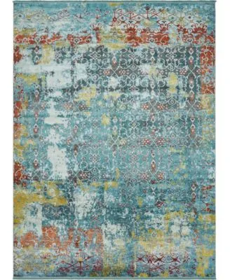 Bayshore Home Kenna Ken8 Teal Area Rug Collection