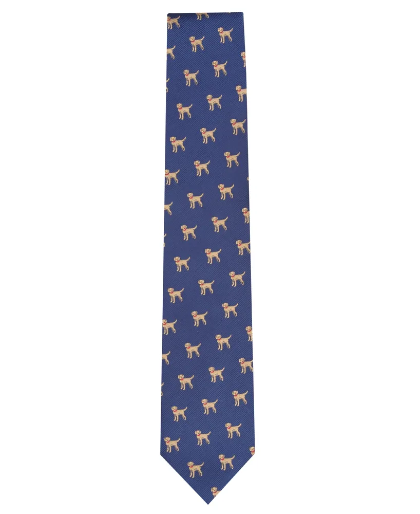 Club Room Men's Labrador Convo Print Tie, Created for Macy's