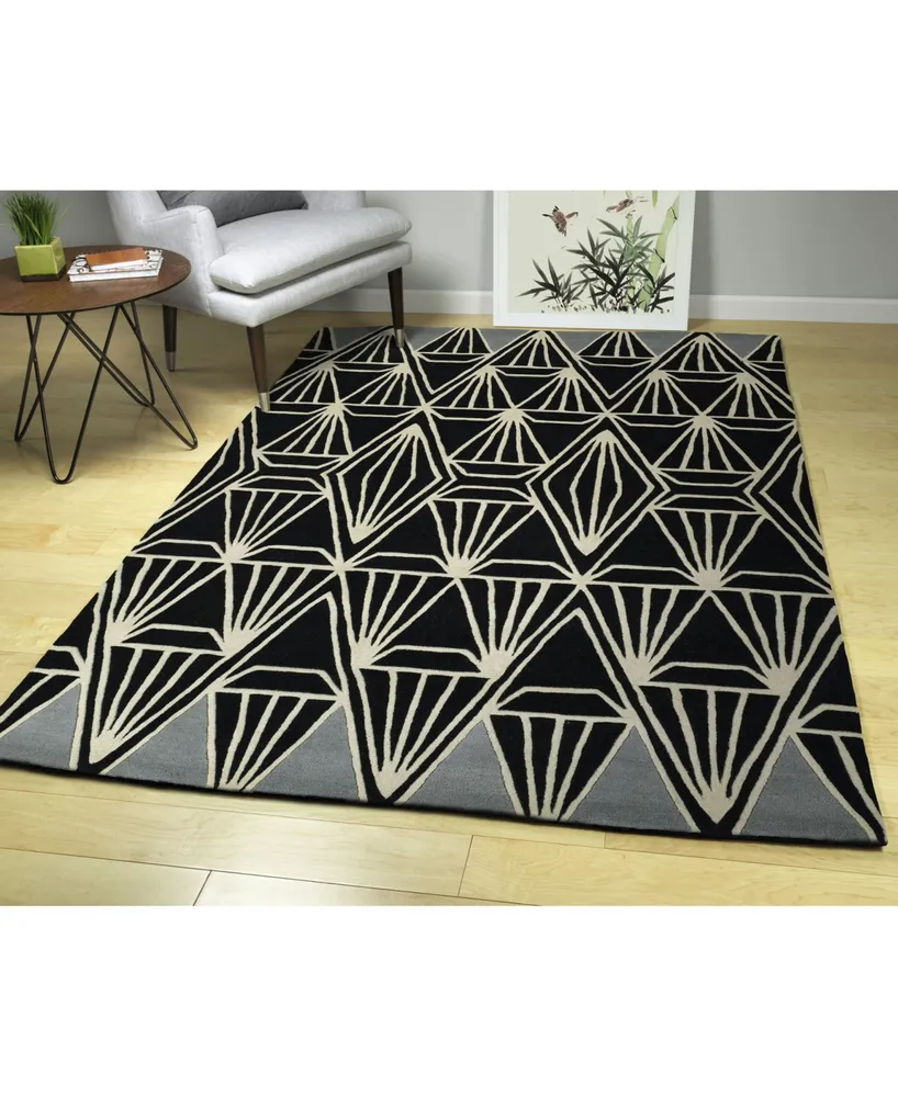 Kaleen Origami ORG01-02 Black 8' x 10' Area Rug