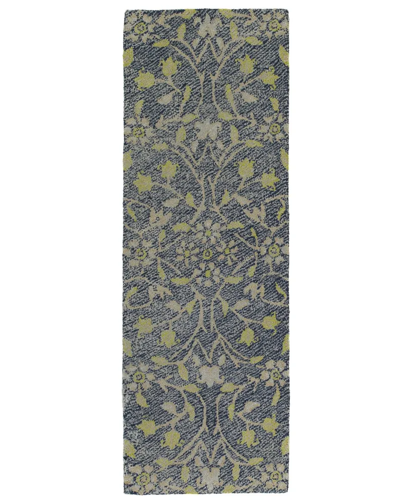 Kaleen Weathered WTR04-22 Navy 2' x 6' Runner Rug