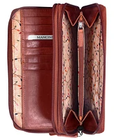 Mancini Casablanca Collection Rfid Secure Double Zipper Wallet