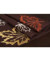 Rustic Autumn Embroidered Fall Table Runner