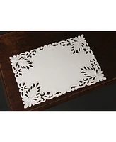 Xia Home Fashions Wilshire Embroidered Cutwork Placemats, 14" x 20", Set of 4