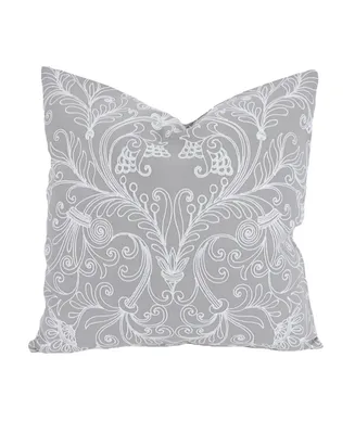 Manor Luxe Jacquard Crewel Embroidered Pillow