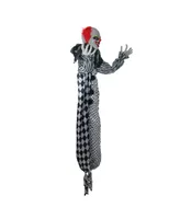 5.5' Animated Standing Clown with Glowing Eyes Halloween Decoration