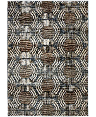 Orian Adagio Textured Penny Blue 5'1" x 7'6" Area Rug