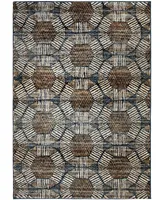 Orian Adagio Textured Penny Blue 5'1" x 7'6" Area Rug