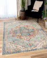 Orian Alexandria King Fisher Pale Blue Rug