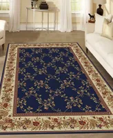 Closeout! Km Home 1590/4001/Navy Pesaro Blue 3'3" x 4'11" Area Rug