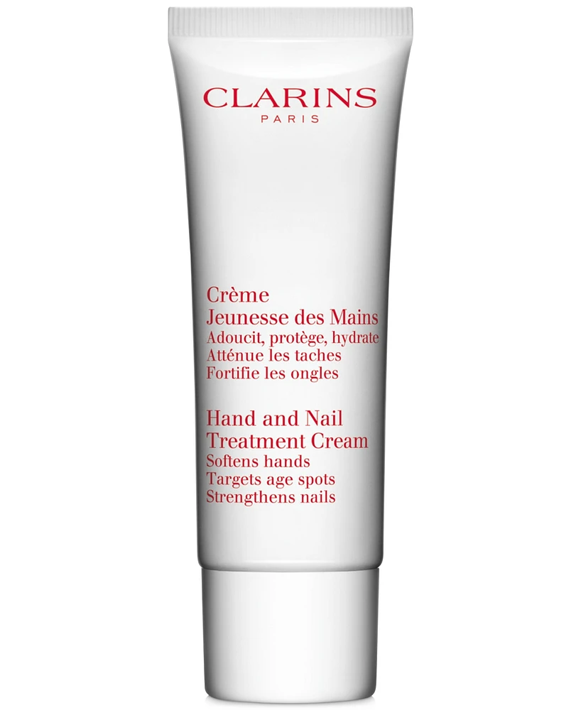 Free discovery-size Hand & Nail Treatment Cream with a $100 Clarins purchase (A $16 Value)