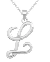 Capital Initial Pendant in Sterling Silver