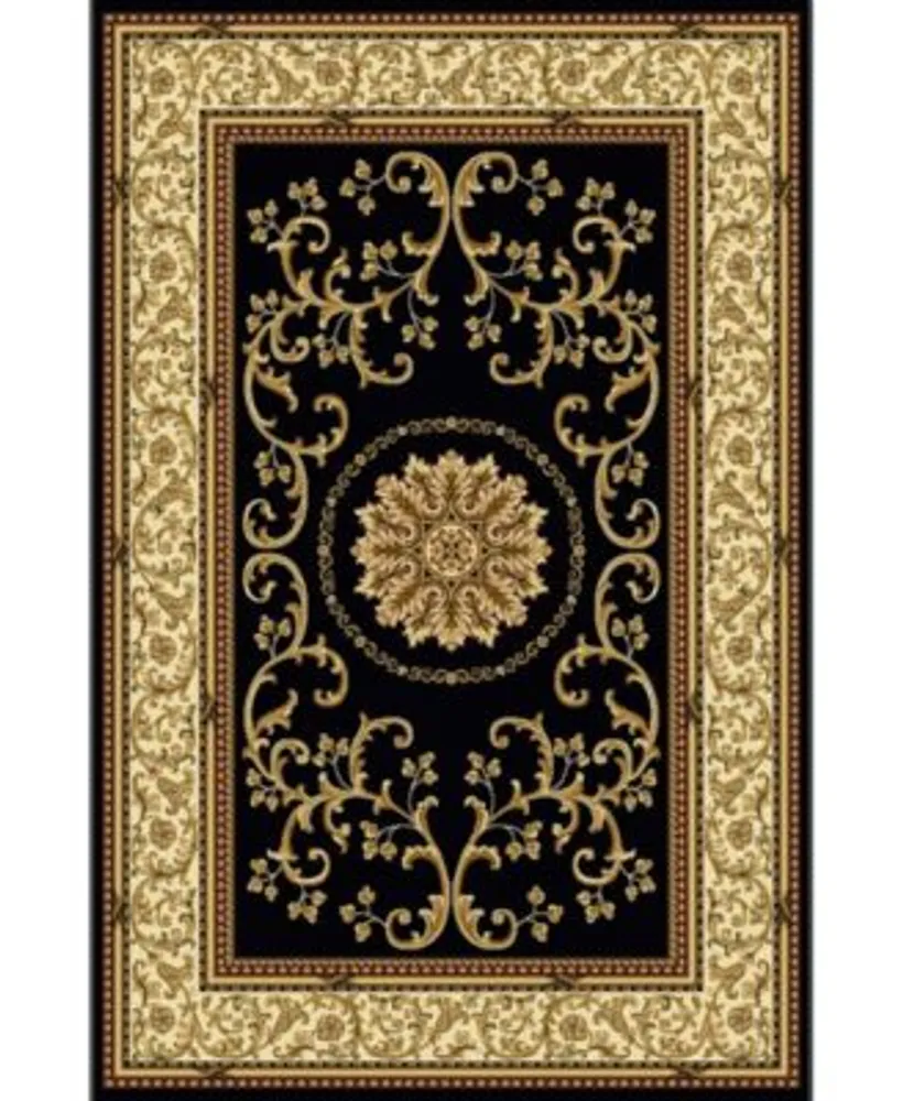 Closeout Km Home Navelli 1427 Black Area Rug Collection