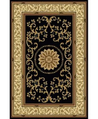 Closeout Km Home Navelli 1427 Black Area Rug Collection