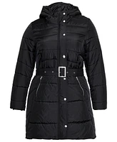 City Chic Women's Longline Puffer Jacket