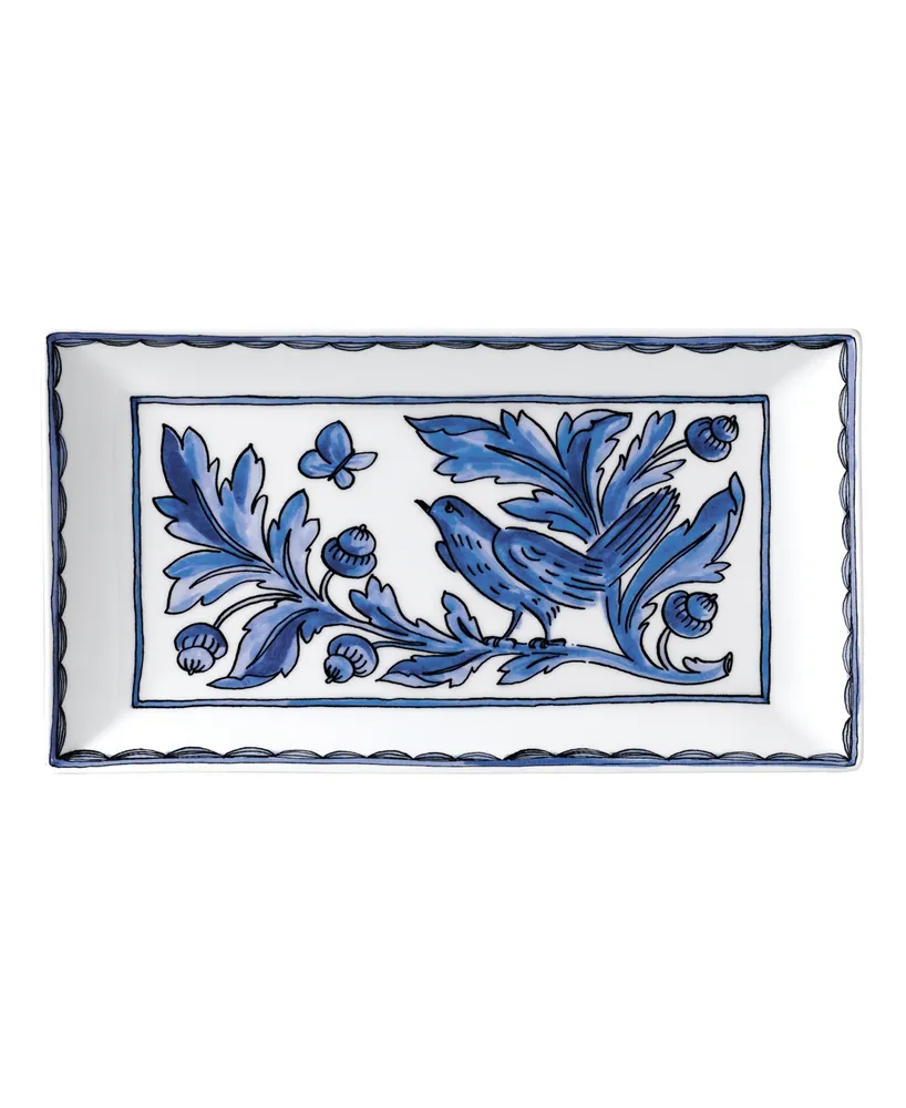 Twig New York Blue Bird 11" Rectangular Platter