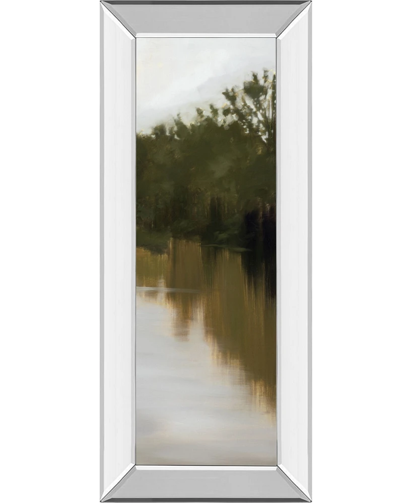 Classy Art River Journey by Megan Lightell Mirror Framed Print Wall Art - 18" x 42"