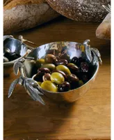 Vagabond House Pewter Olive Handle Double Serving Bowl