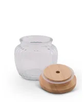 Arthur Court Canister Glass for Kitchen with Rubber Airtight Seal for Food Storage Grape Knob