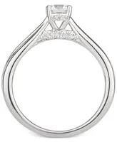 Gia Certified Diamond Solitaire Engagement Ring (1/2 ct. t.w.) in 14k White Gold