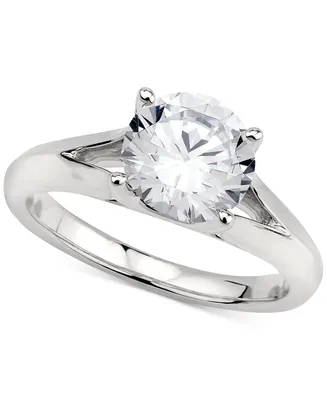 Gia Certified Diamond Solitaire Engagement Ring (2 ct. t.w.) in 14k White Gold