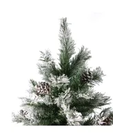 Northlight 7' Flocked Angel Pine Artificial Christmas Tree - Unlit