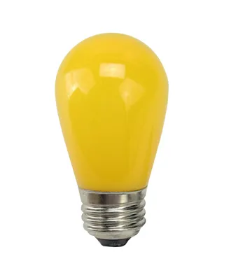 Northlight Pack of 25 Opaque Led S14 Yellow Globe Christmas Replacement Light Bulbs - 1.3 Watts