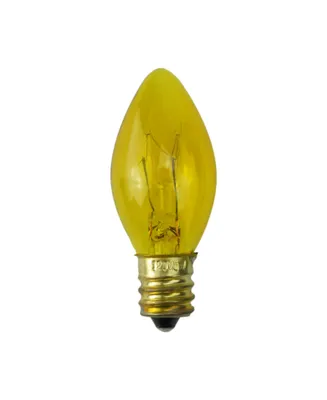Northlight Pack of 25 Incandescent C7 Transparent Yellow Christmas Replacement Bulbs