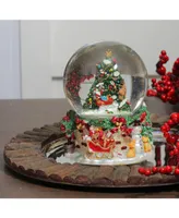 Northlight 6.5" Christmas Tree and Santa Claus Musical Blowing Snow Globe