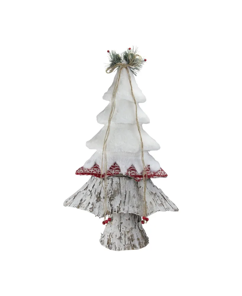 Northlight 22" White Red and Brown Christmas Tree Decoration