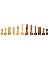 We Games Classic Staunton Wood Chess Set, Wood Board 15 in., 3.75 in. King