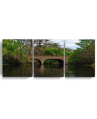 Ready2HangArt Loxahatchee Bridge 3 Piece Wrapped Canvas Coastal Wall Art Set, 20" x 48"