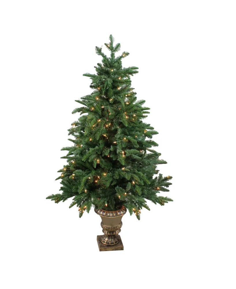 Northlight 4.5' Pre-Lit Artificial Sierra Norway Spruce Potted Christmas Tree