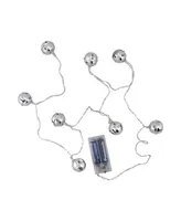 Northlight Set of 8 Battery Operated Led Silver Jingle Bell Novelty Christmas Lights - Clear Lights