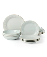 Lenox French Perle Groove 12 Pc Dinnerware Set, Service for 4, Exclusively at Macy's