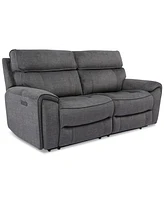 Closeout! Hutchenson 2-Pc. Fabric Sectional with 2 Power Headrests
