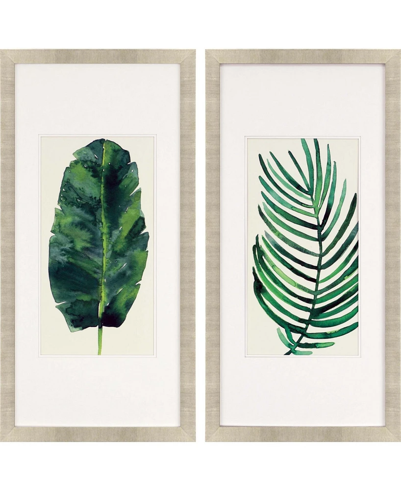 Paragon Palm Leaves Ii Framed Wall Art Set of 2, 43" x 21"