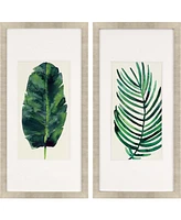 Paragon Palm Leaves Ii Framed Wall Art Set of 2, 43" x 21"