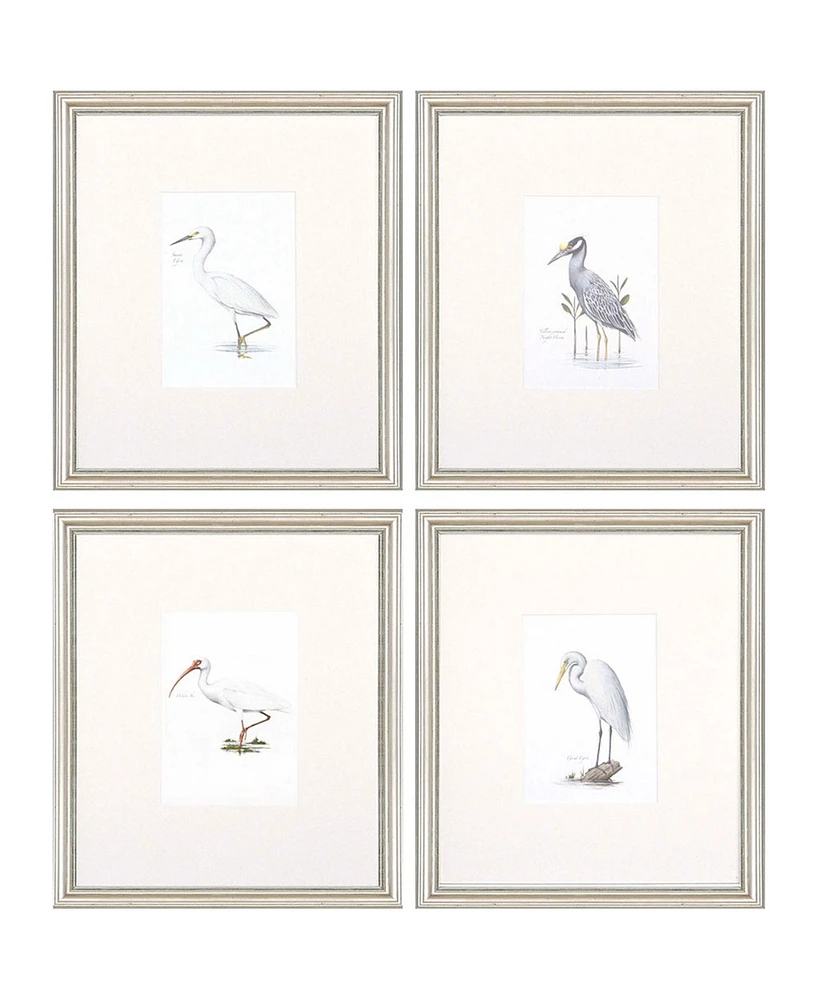 Paragon Egrets Framed Wall Art Set of 4, 15" x 13"