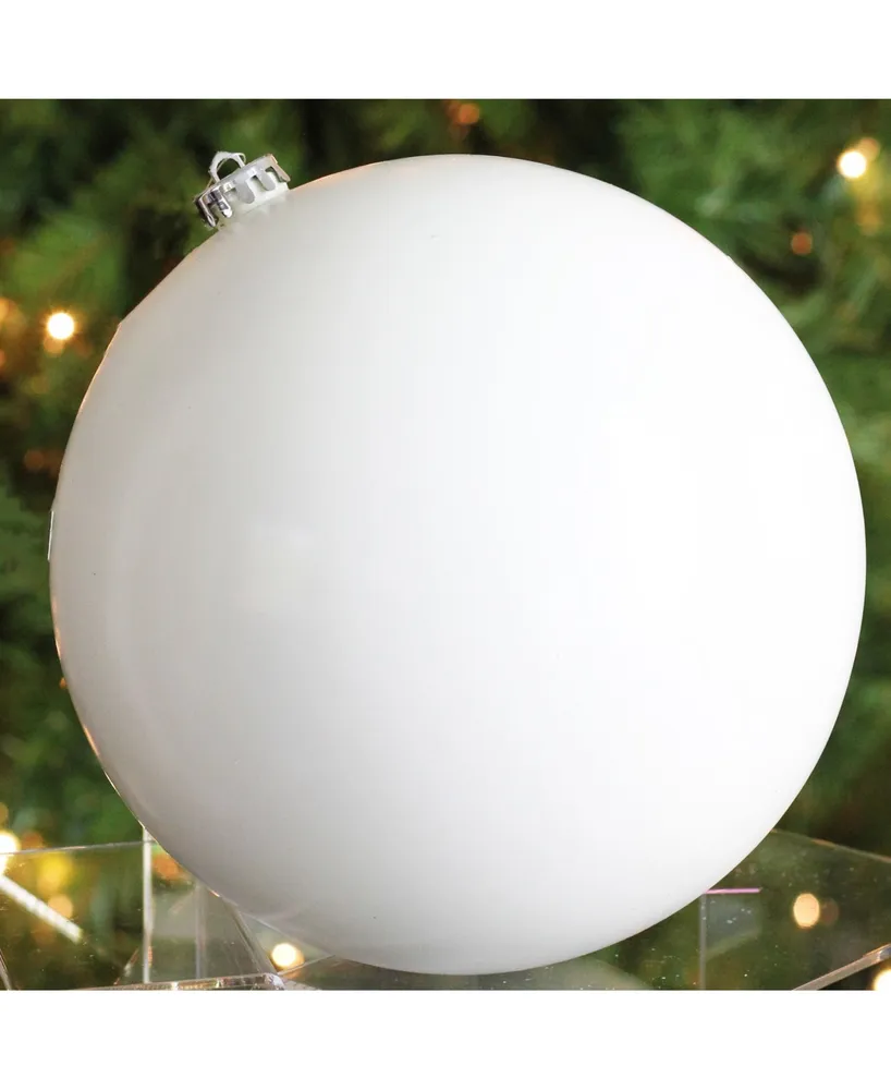 Northlight Winter White Shatterproof Shiny Christmas Ball Ornament 10" 250mm