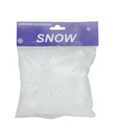 Northlight White Iridescent Artificial Powder Snow Flakes for Christmas Decorating 1.75qts