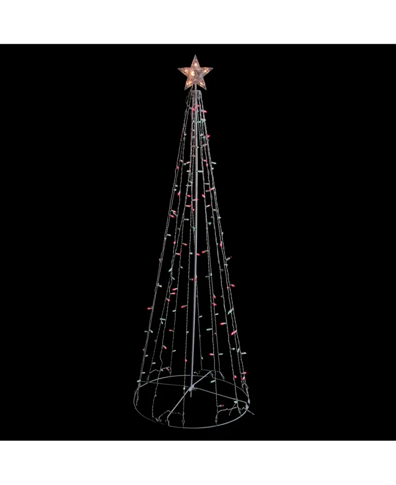 Northlight 6' Red and Green Lighted Twinkling Show Cone Christmas Tree Outdoor Decoration