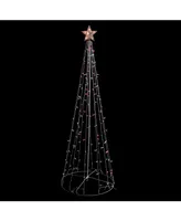 Northlight 6' Red and Green Lighted Twinkling Show Cone Christmas Tree Outdoor Decoration