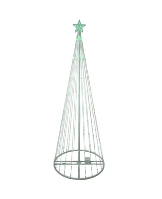 Northlight 9' Green Led Lighted Show Cone Christmas Tree Oudoor Decoration