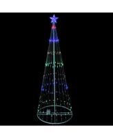 Northlight 6' Multi-Color Led Lighted Show Cone Christmas Tree Outdoor Decoration